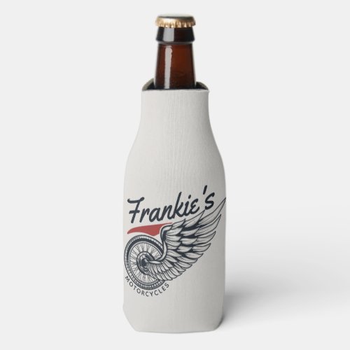 Personalized Motorcycles Flying Tire Biker Shop  Bottle Cooler