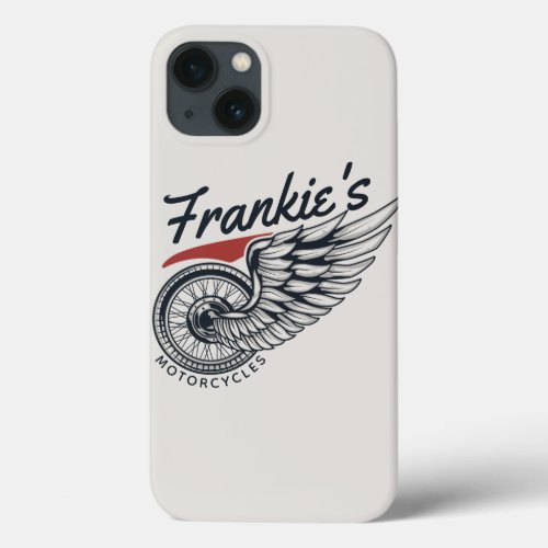 Personalized Motorcycles Flying Tire Biker Shop  iPhone 13 Case