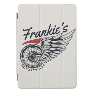 Personalized Motorcycles Flying Tire Biker Shop  iPad Pro Cover