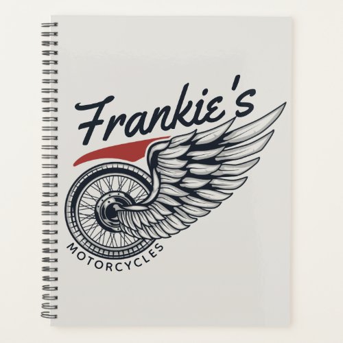 Personalized Motorcycles Flying Tire Biker Shop  Planner