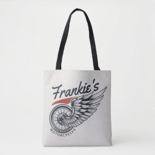 Personalized Motorcycles Flying Tire Biker Shop Tote Bag