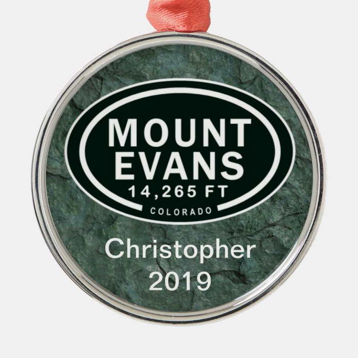 Personalized Mount Evans CO Mountain Ornament