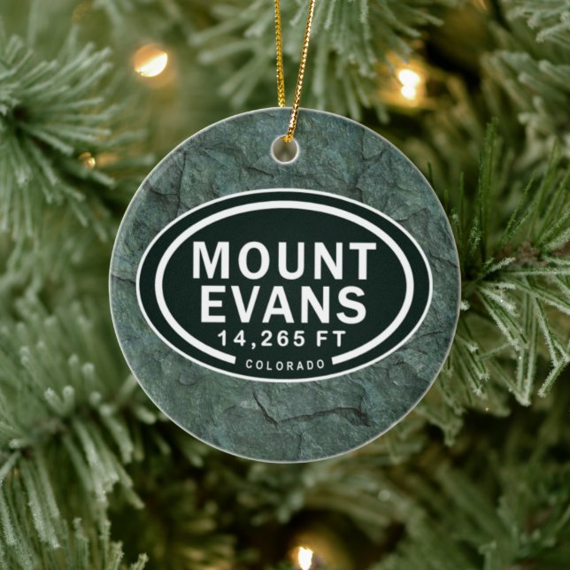 Personalized Mount Evans Colorado Rocky Mountain Ceramic Ornament (Tree)