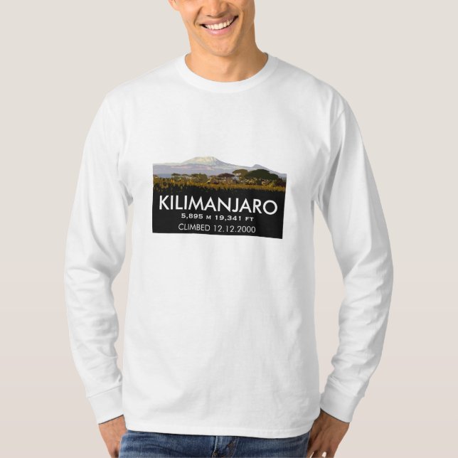 Personalized Mount Kilimanjaro Climb Commemorative T-Shirt (Front)
