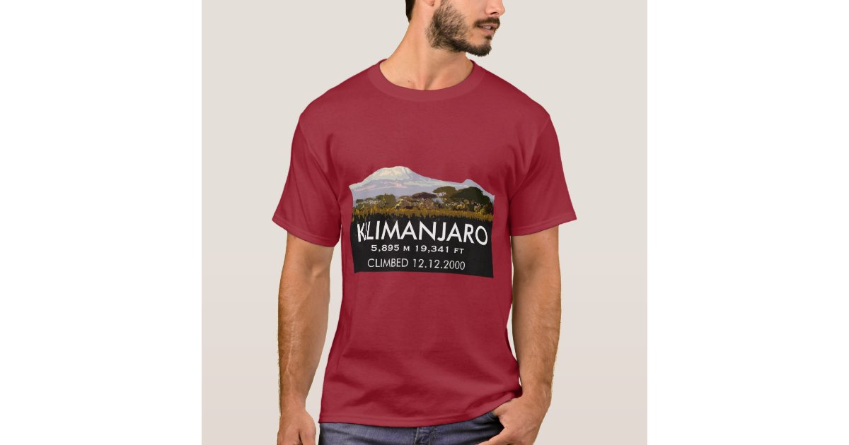 Personalized Mount Kilimanjaro Climb Commemorative T-Shirt | Zazzle