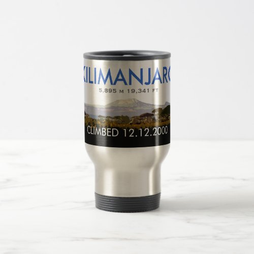 Personalized Mount Kilimanjaro Climb Commemorative Travel Mug