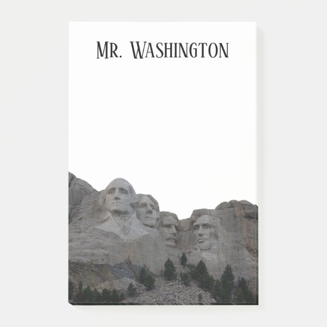 Personalized Mount Rushmore Photo Post-it Notes (Front)