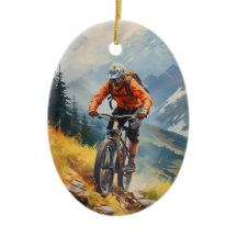 Personalized Mountain Bike Biking Christmas