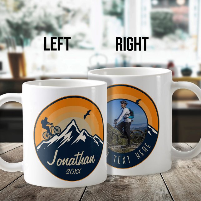 Personalized Mountain Biking Cyclist Road Bike Coffee Mug (Creator Uploaded)