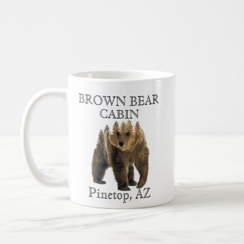 Personalized Mountain Cabin Lodge Bear Rental Coffee Mug