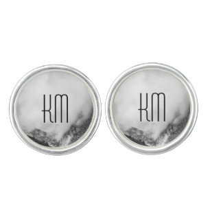Personalized Mountain Monogram, gift for men, Cufflinks