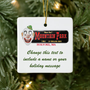 Personalized Mountain Park Holyoke MA Ceramic Ornament