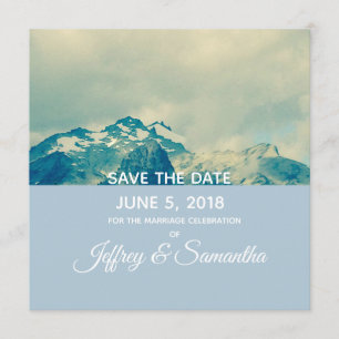 Personalized Mountain save the date card