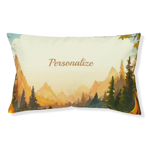 Personalized Mountain Sunset Landscape Design Pet Bed