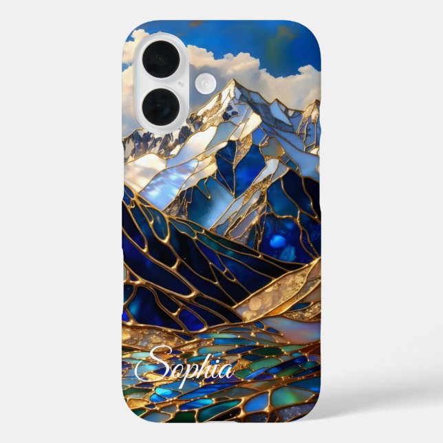 Personalized Mountain Sunset Phone Case (Back)