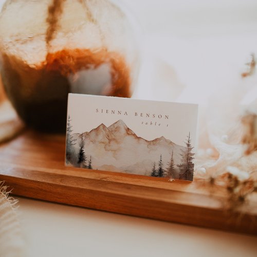 Personalized Mountain Wedding Place Cards