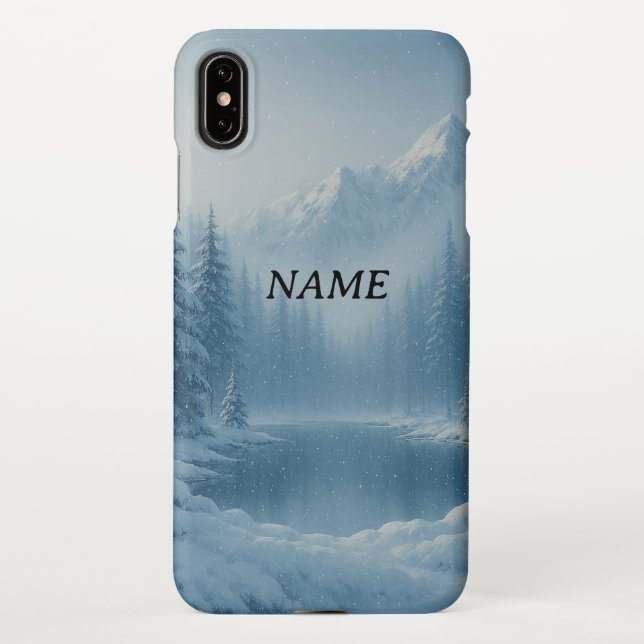 Personalized Mountain Winter Phone Cover (Back)