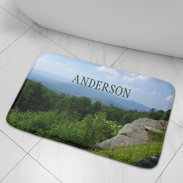 Personalized Mountains Landscape Shenandoah Park Bath Mat (Creator Uploaded)