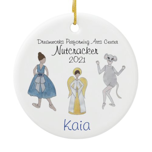 Personalized Mouse/Angel/Party Girl Ceramic Ornament