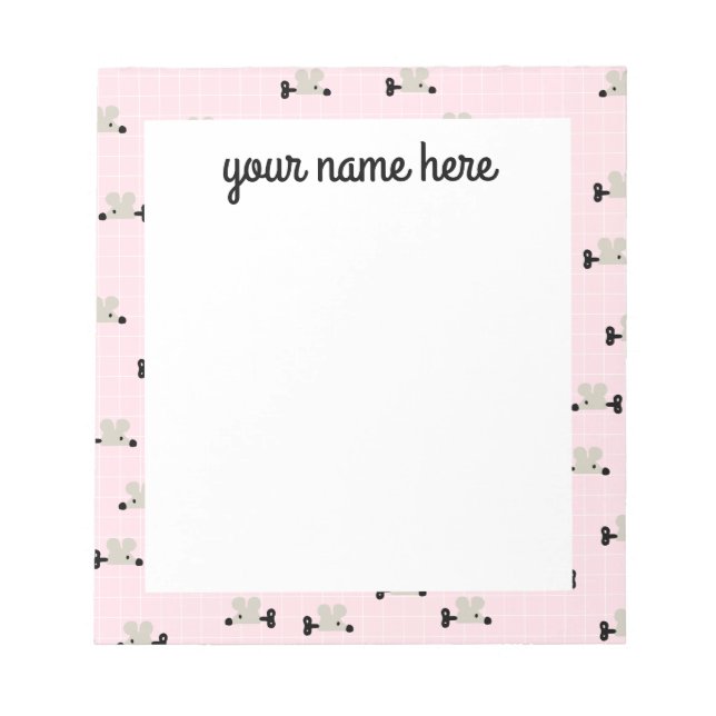 Personalized Mouse Notepad (Front)