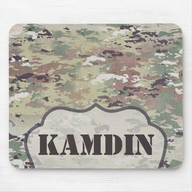Personalized Mouse Pad Army OCP Camo Uniform Camof (Front)