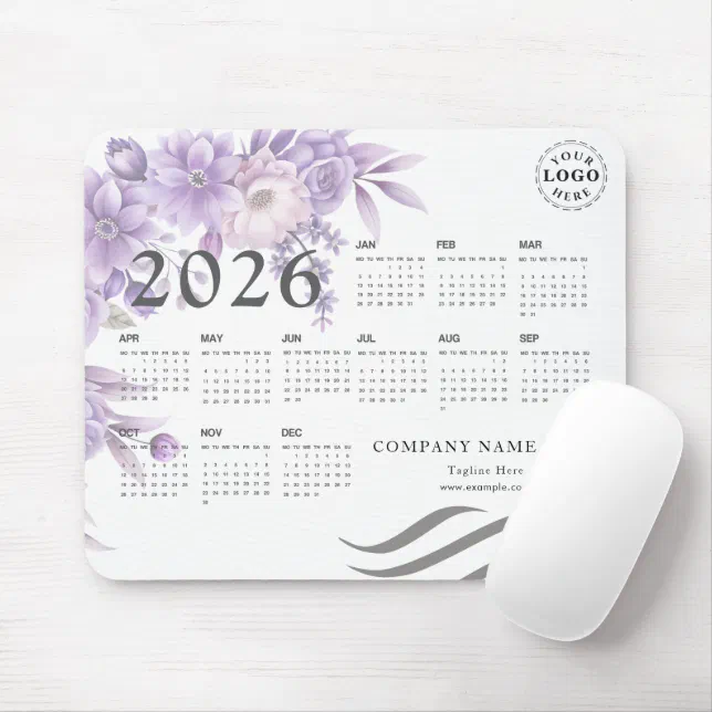 Personalized Mouse Pad with Full 2026 Calendar | Zazzle