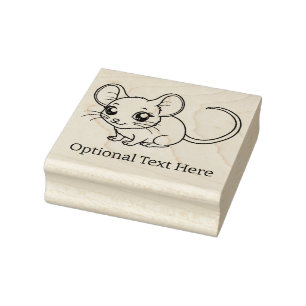 Personalized Mouse Rubber Stamp
