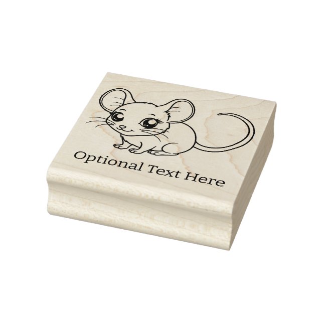 Personalized Mouse Rubber Stamp (Stamp)