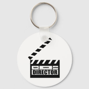 Personalized Movie Director Clapboard Gift Keychain