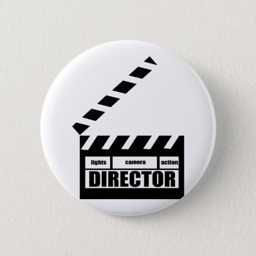 Personalized Movie Director Clapboard Gift Pinback Button