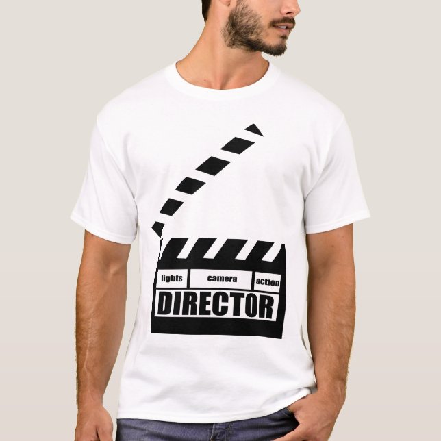 Personalized Movie Director Clapboard Gift T-Shirt (Front)