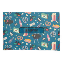 Personalized Movie Night Film Popcorn Pattern Pillow Case