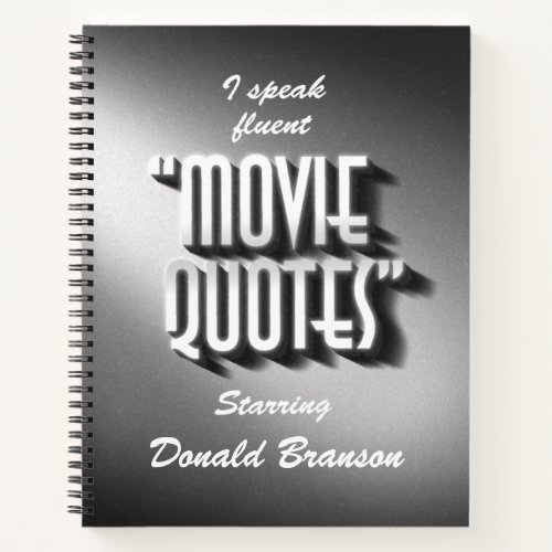 Personalized Movie Quotes Journal