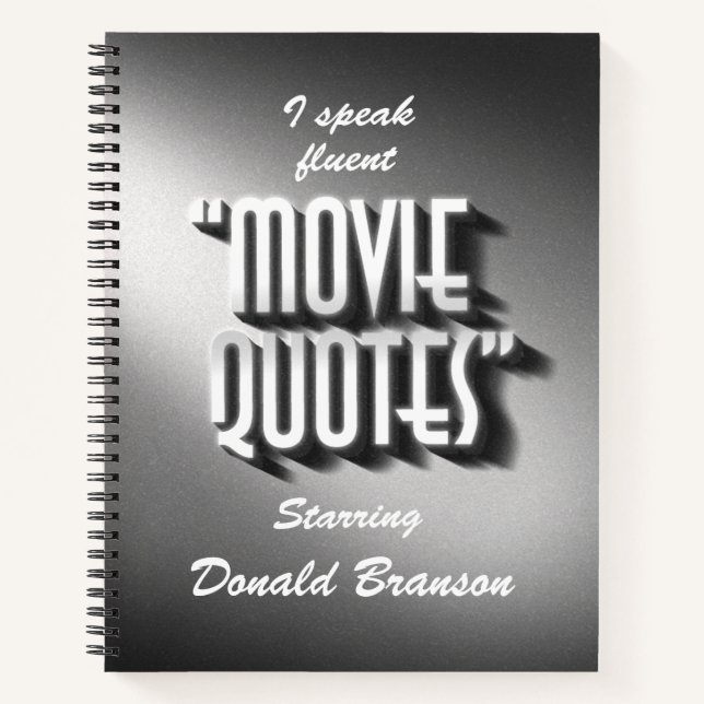 Personalized Movie Quotes Journal (Front)