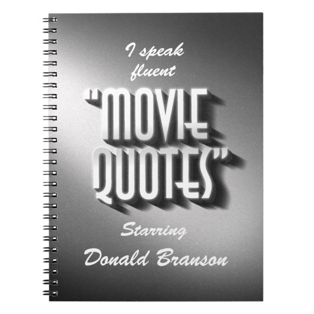 Personalized Movie Quotes Journal (Front)