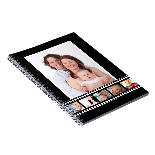 Personalized Movie Reel Photo Collage Custom DIY Notebook (Right Side)