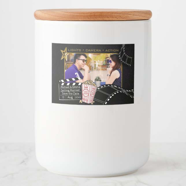 Personalized Movie Star Frame Food Label (Front)