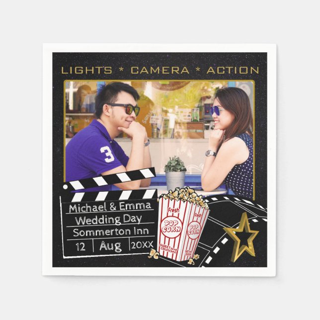 Personalized Movie Star Frame Napkins (Front)