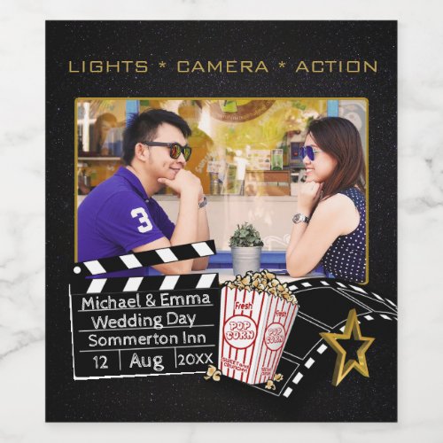 Personalized Movie Star Frame Wine Label