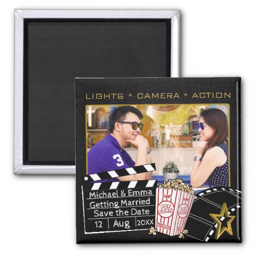 Personalized Movie Star Save the Date Magnet