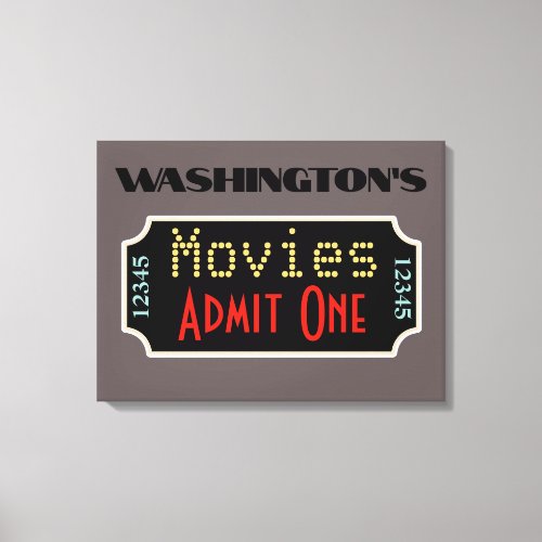 Personalized Movie Theater Cinema Art Sign