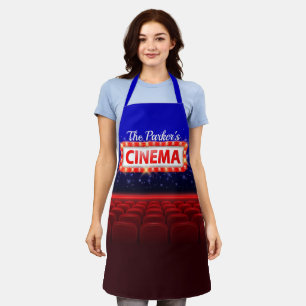 Personalized Movie Theater Cinema Family Room Apron
