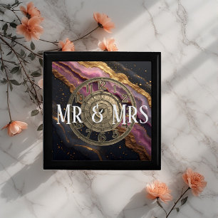 Personalized Mr and Mrs Agate Pink Romantic Luxury Gift Box