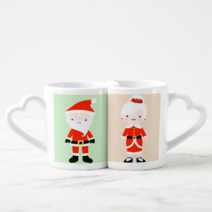 Personalized Mr. and Mrs. Claus Coffee Mug Set
