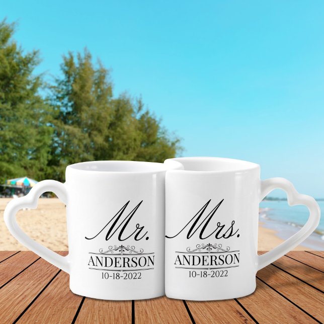 Personalized Mr and Mrs Couple Coffee Mug Set (Creator Uploaded)