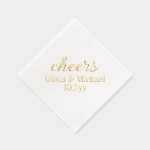 Personalized Mr and Mrs Custom Wedding Reception Foil Napkins