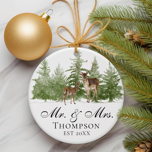 Personalized Mr And Mrs Husband and Wife Custom Ornament