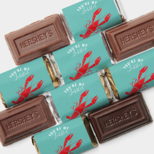 Personalized Mr and Mrs Lobster Seafood Gag Hershey's Miniatures