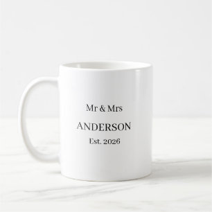 Personalized Mr and Mrs Mug – Custom Wedding Last 