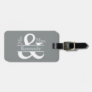 Personalized Mr and Mrs Newly Weds Monogram Luggage Tag